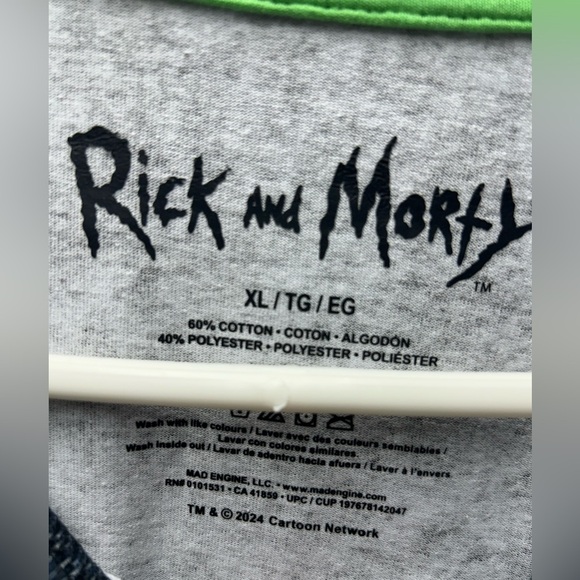Rick & Morty - Wubba Lubba Dub Dub XL Long Sleeve Shirt - BNWT 🛸🍻 - Picture 3 of 6